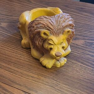 Lion Planter "Plant Me with Love" Heavy, Cool, Unique! ♥♥